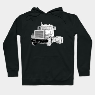 Classic American big rig semi truck Hoodie